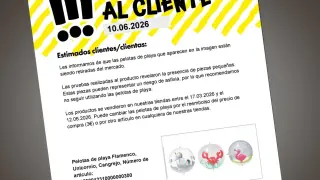 Una conocida cadena de bazares retira del mercado unas pelotas de playa por riesgo de asfixia - FACUA