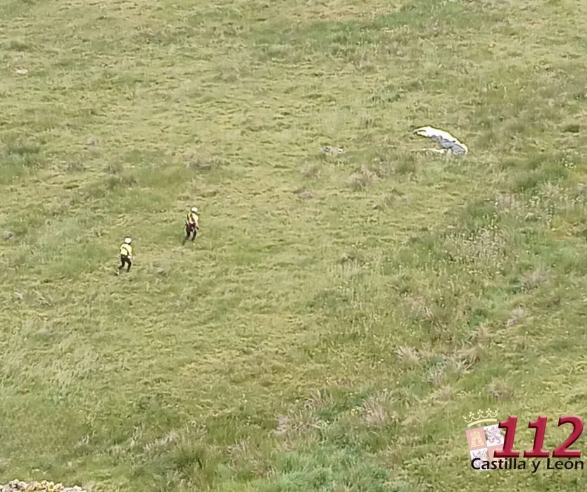 Recate de mujer tras sufrir un accidente de parapente FOTO| 112 Castilla y León