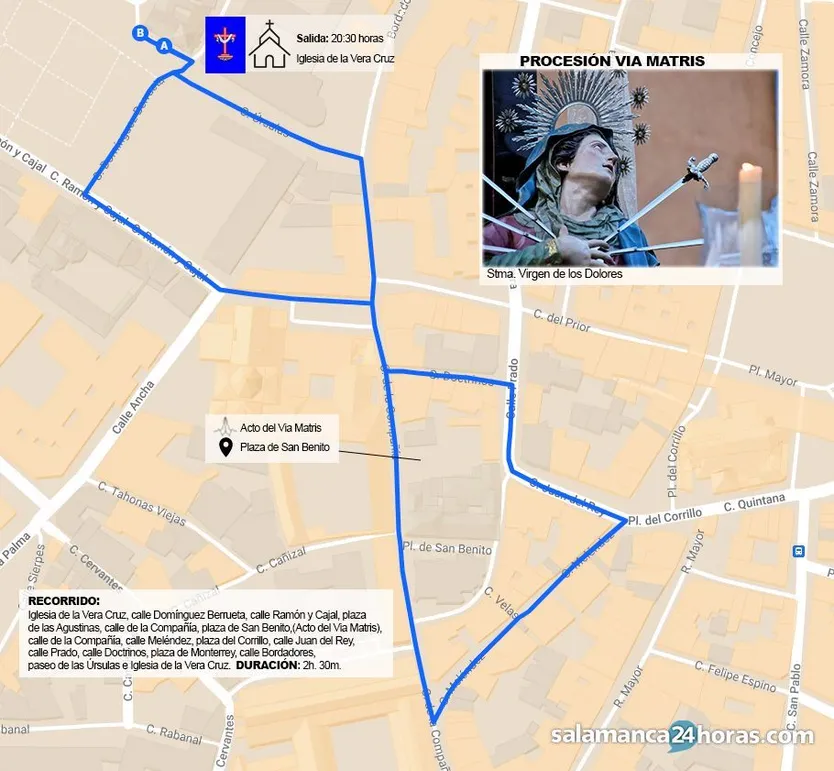 Recorrido procesión Vía Matris