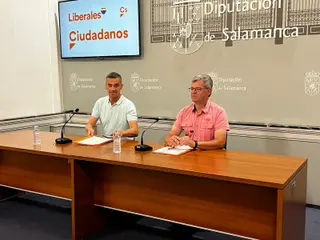 Jesús Luis de San Antonio y Manuel Hernández, diputados provinciales del Grupo Ciudadanos.