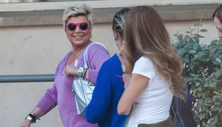 Terelu Campos en el preoperatorio con unas amigas
