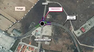 La construcción de la nueva glorieta en la carretera N-620 TIR en Fuentes de Oñoro de acceso a Portugal sale a información pública