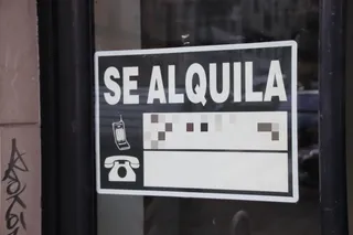 Cartel se alquila