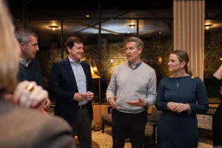 Núñez Feijoó junto a Mañueco en el encuentro con presidentes del PP en Asturias - PP