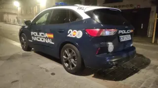 Coche de la Policía Nacional, madrugada del domingo, 24 de diciembre