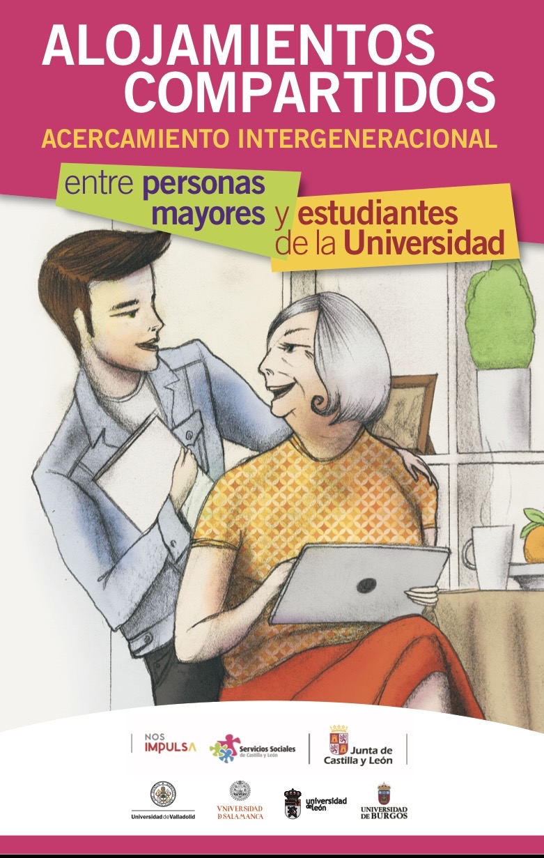 Cartel del programa de Alojamientos Compartidos - Junta de Castilla y Le&oacute;n 