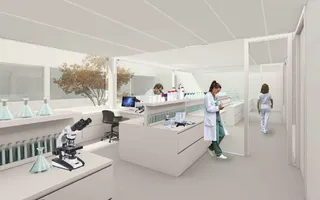 Recreación del laboratorio de la nueva sede del IRNASA