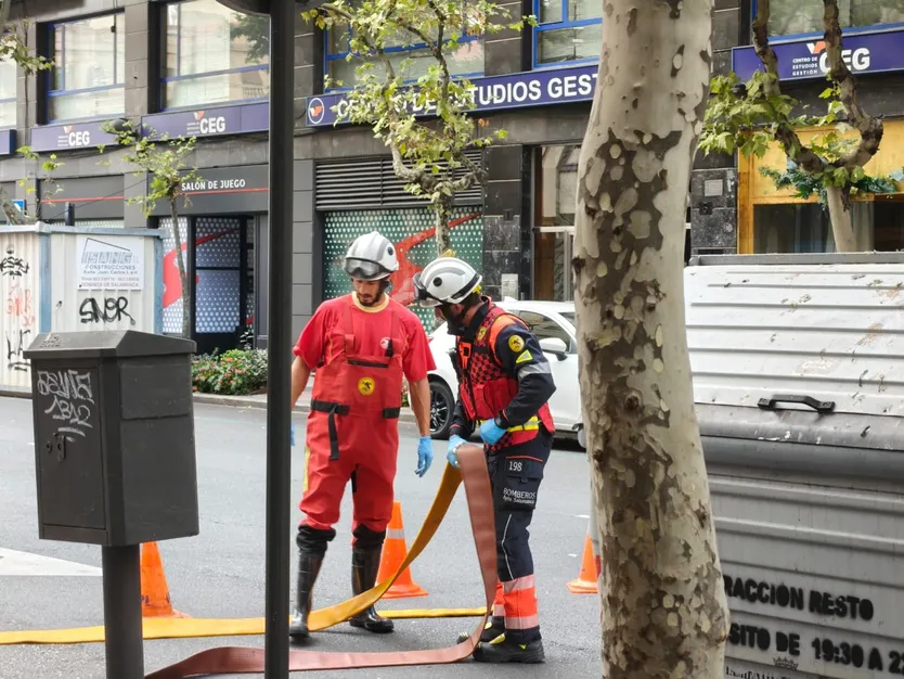 Intervención de los bomberos en Torres Villarroel
