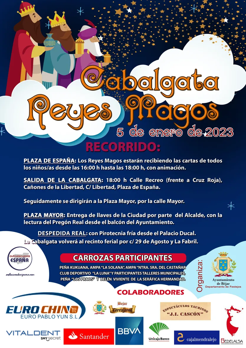cartel cabalgata reyes magos 2023