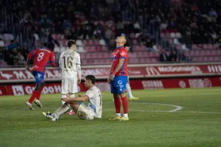 Juancho se lamenta en el Numancia - Deportivo Fabril | FOTO CD NUMANCIA