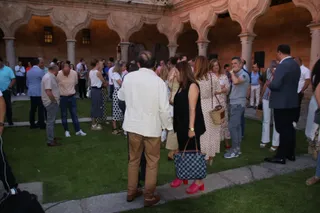 Alfonso Fernandez Mañueco, Carlos García Carbayo, y José Antonio Bermúdez de Castro, intervienen en un acto con afiliados y simpatizantes