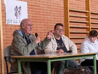 Vicente Del Bosque en un acto en Carbajosa