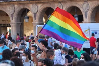 Concentración en la Plaza Mayor de Salamanca por el asesinato del joven coruñés Samuel Luiz