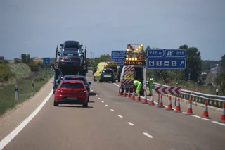 Dos heridos leves tras volcar cerca de Aldehuela de la Bóveda
