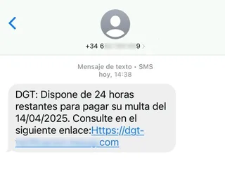 DGT smishing. | INCIBE