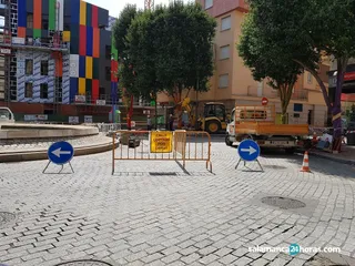 Cortes de tráfico obras. Archivo