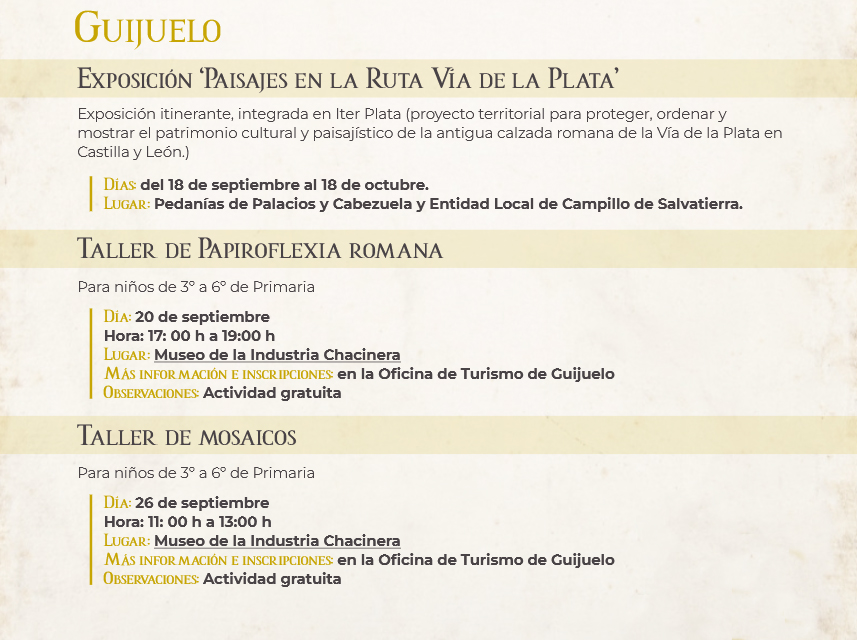 D&iacute;a e la Ruta de la V&iacute;a de la Plata en Guijuelo 