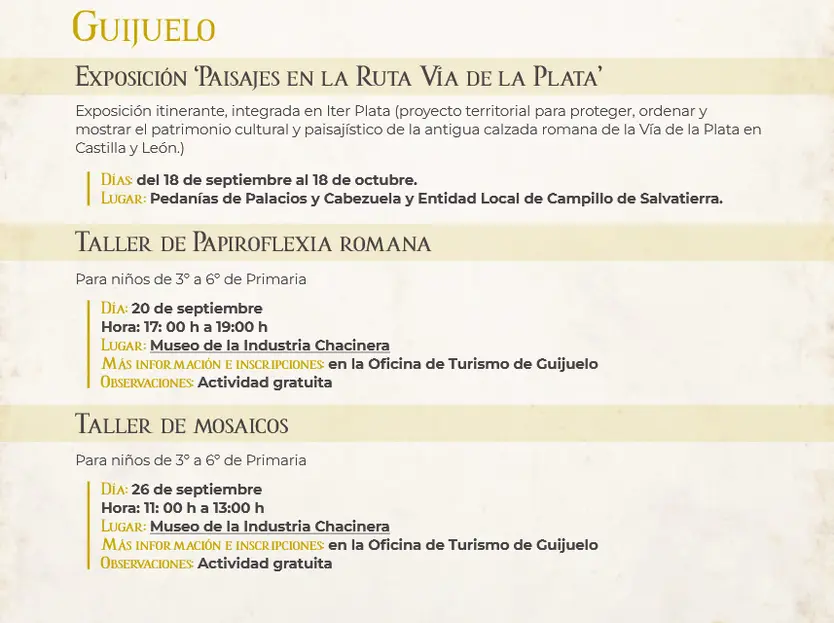 Día e la Ruta de la Vía de la Plata en Guijuelo