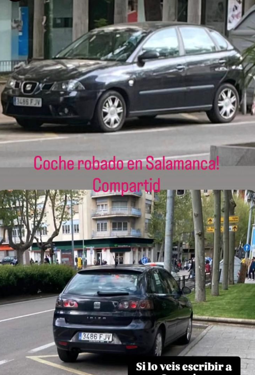 Anuncio Del Coche Negro Robado En Salamanca