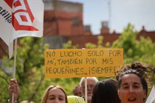 Concentración en la huelga de Educación Infantil