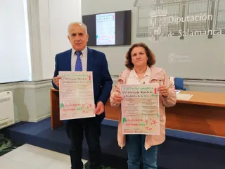 Jesús María Ortiz y Nieves García presentan la Feria de San Felipe.