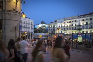 Lona publicitaria ‘Castilla y León Inspira’ en Puerta del Sol