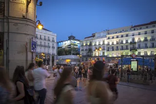Lona publicitaria ‘Castilla y León Inspira’ en Puerta del Sol