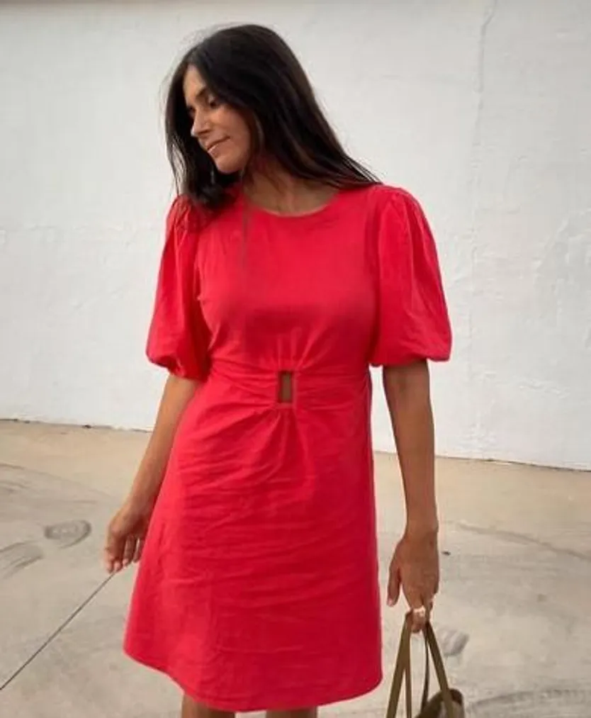 María García de Jaime con el vestido de Primark