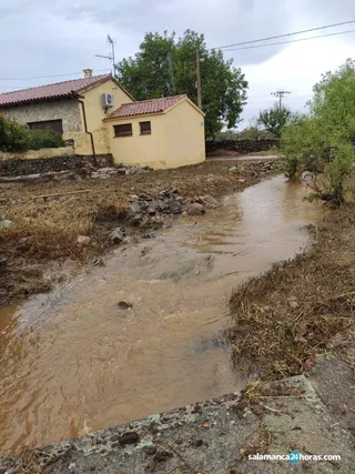 Daños ocasionados por el temporal en Berrocal de Huebra