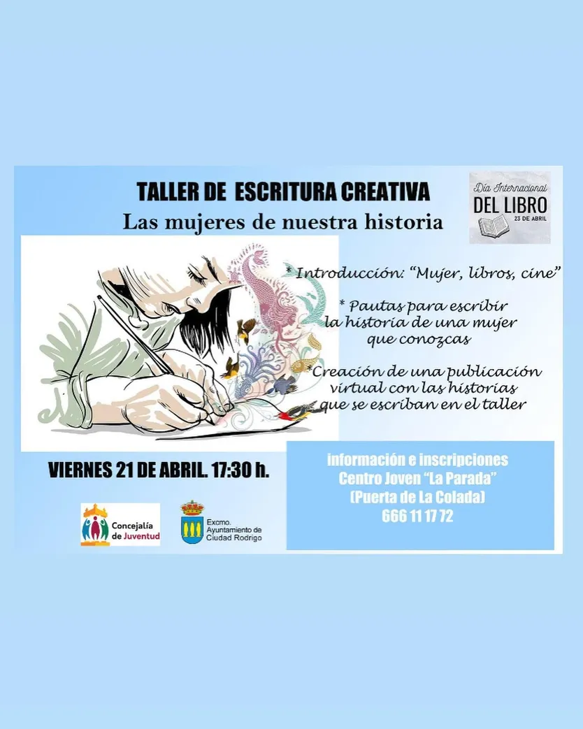 TAller de escrtiura creativa, centro joven Ciudad Rodrigo