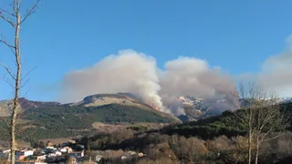 Incendio forestal en Candelario