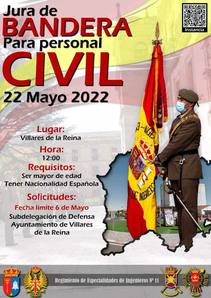 Villares de la Reina, cartel jura de bandera