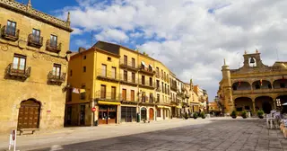 Plaza Mayor Ciudad Rodrigo. Foto de archivo