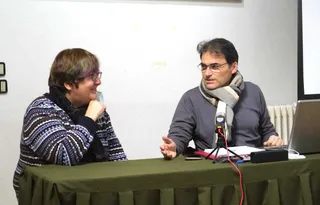 La presidenta del Centro de Estudios Bejaranos, Josefa Montero García, y el profesor Pedro Ojeda Escudero | Enrique García Periáñez