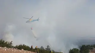 Incendio de Monsagro en el término municipal de El Maíllo