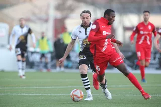 Manu Sánchez, en el choque de ida | FOTO SALAMANCA24HORAS.COM