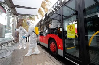 Desinfectar autobus