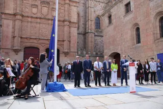 izado de bandera con motivo del Día de Europa