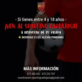 Cartel de captación del Sporting Carbajosa.