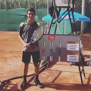 Carlos Sierra tras vencer en cuartos de final