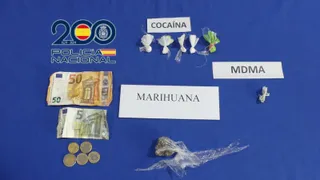 Sustancias y dinero incautado