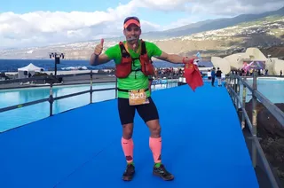 Javier García Barbero, feliz al término de la prueba.