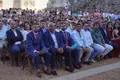 Bomberos de Ledesma minutos antes de dar el pregón del Corpus
