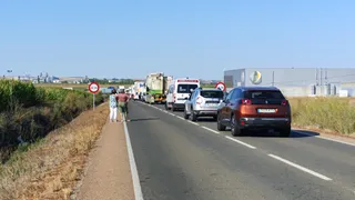 Retención de la carretera de Encinas a Babilafuente