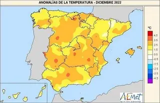 Balance climático de diciembre | Vía AEMET