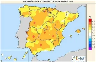Balance climático de diciembre | Vía AEMET