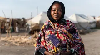 Habiba Shoaib, lideresa comunitaria y representante de personas desplazadas internas del estado de Nilo Azul, Sudán. Foto: ACNUR, Ala Kheir