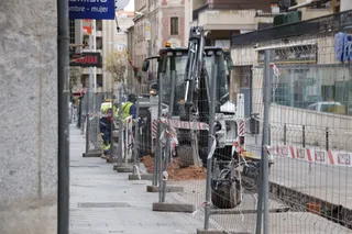 Obras, calles cortadas
