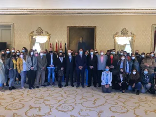 Recibimiento a la asociación Salud Mental Salamanca en el Ayuntamiento de Salamanca