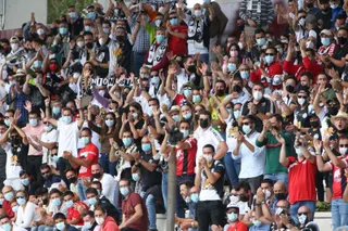 Afición de Unionistas en el partido contra el Deportivo de la Coruña | Foto: S24H